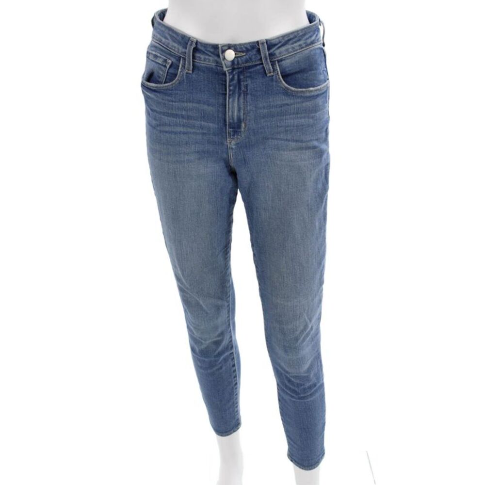 L'Agence Women Ankle Skinny Mid Rise Blue Jeans Size 26